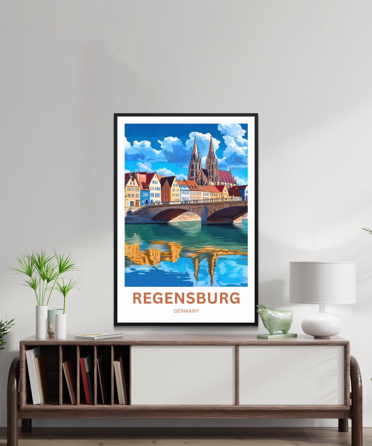 Regensburg Travel Poster -  Danube River