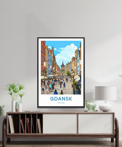 Gdańsk  Travel Poster - Market Street Parade