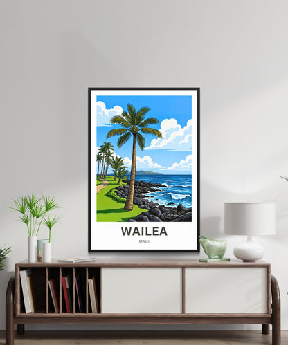 Wailea Travel Poster -  Blue Waters of Maui