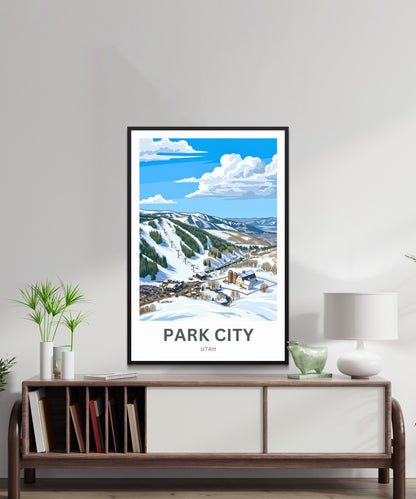 Park City Travel Poster - Winter Wonderland