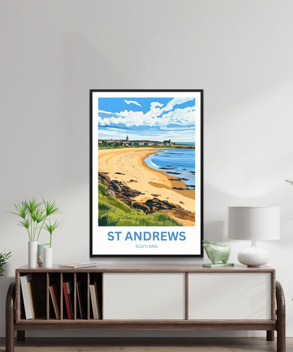 St. Andrews Travel Poster - Jewel of the Fife Coast