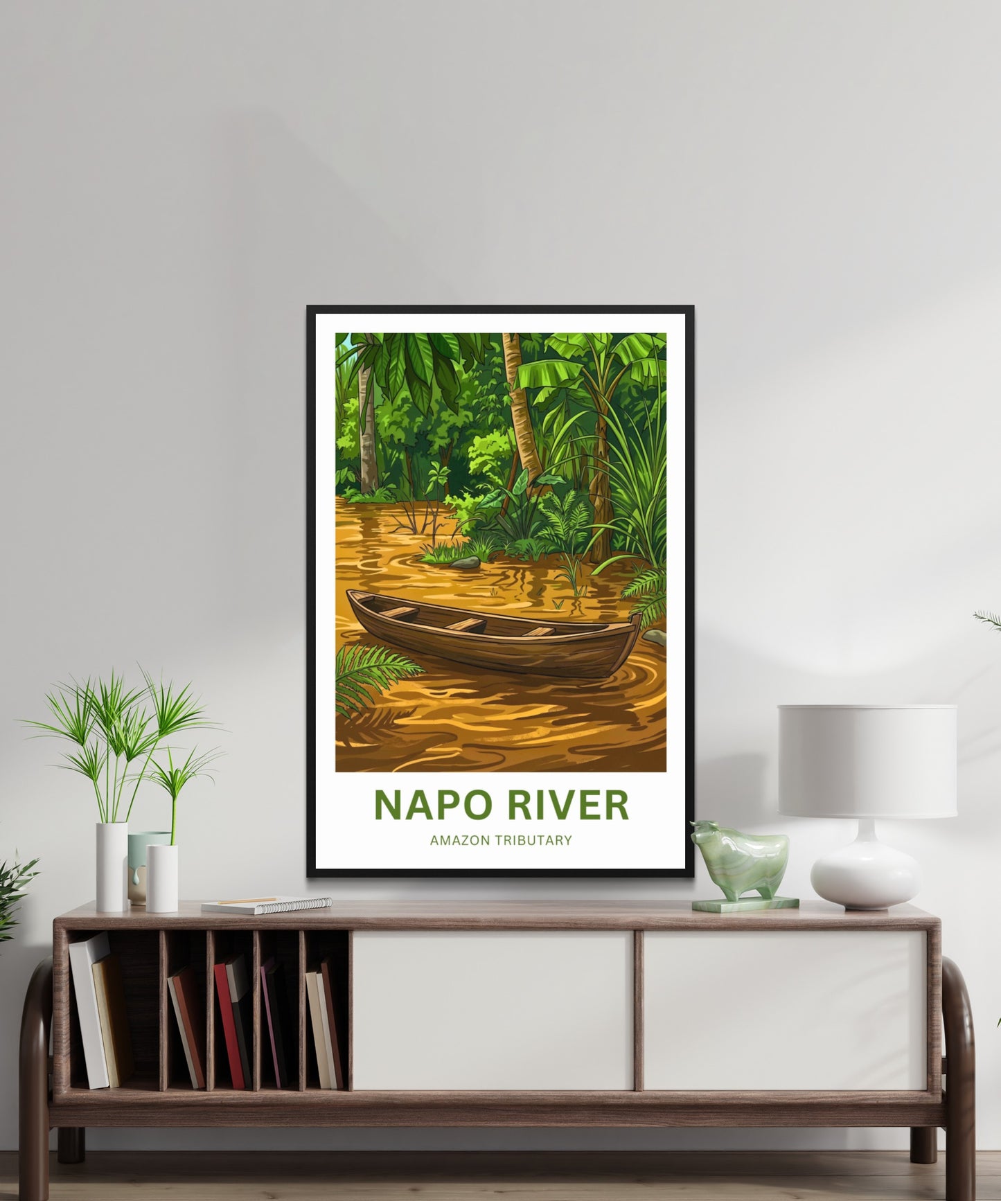 Napo River Travel Poster - Amazon Rainforest and Waters
