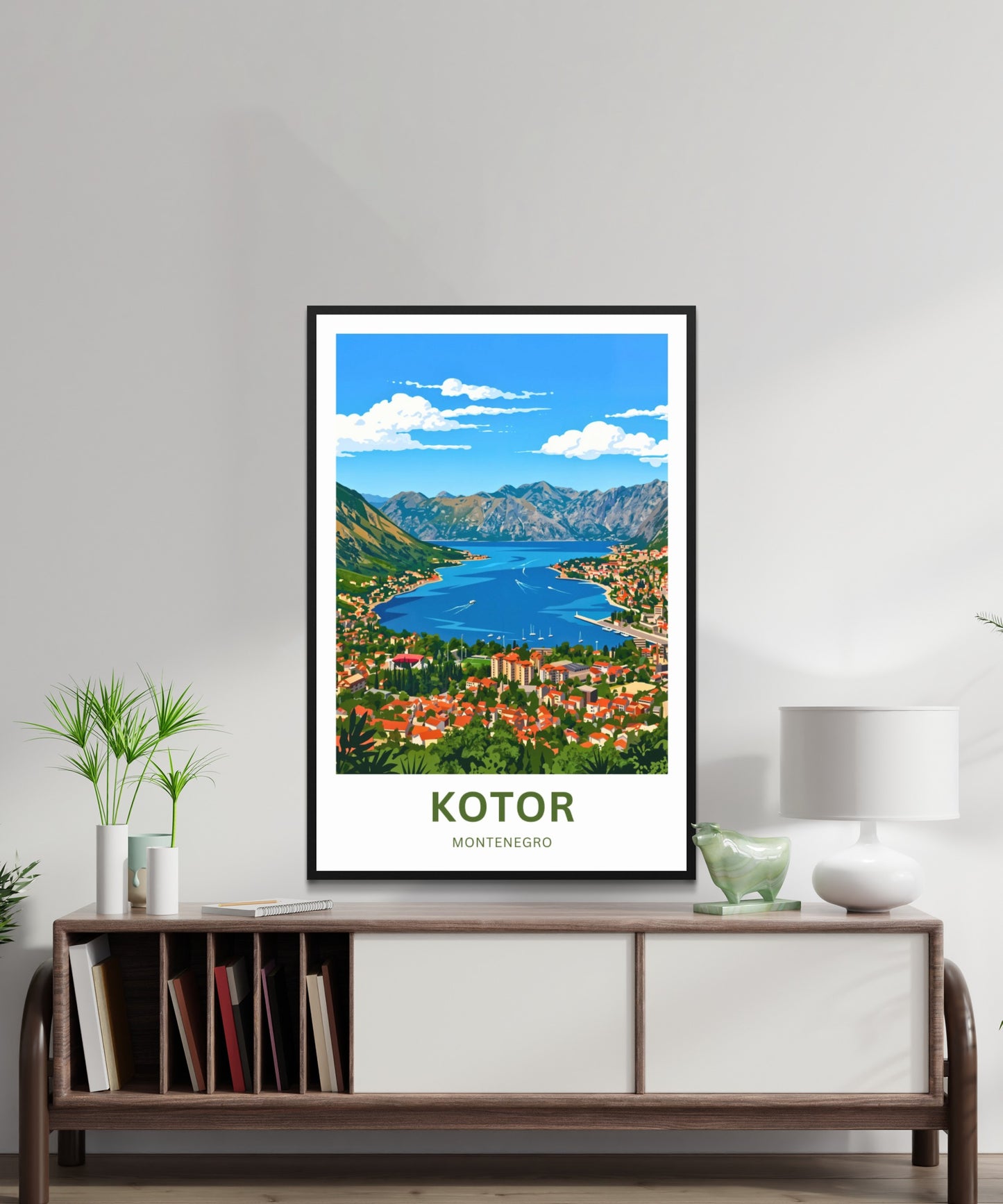 Kotor Travel Poster -   Walled City