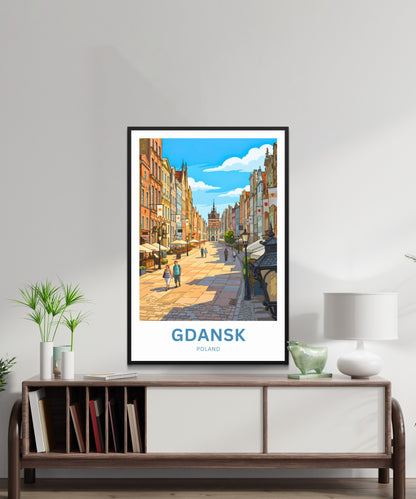 Gdańsk  Travel Poster - Summer Strolls