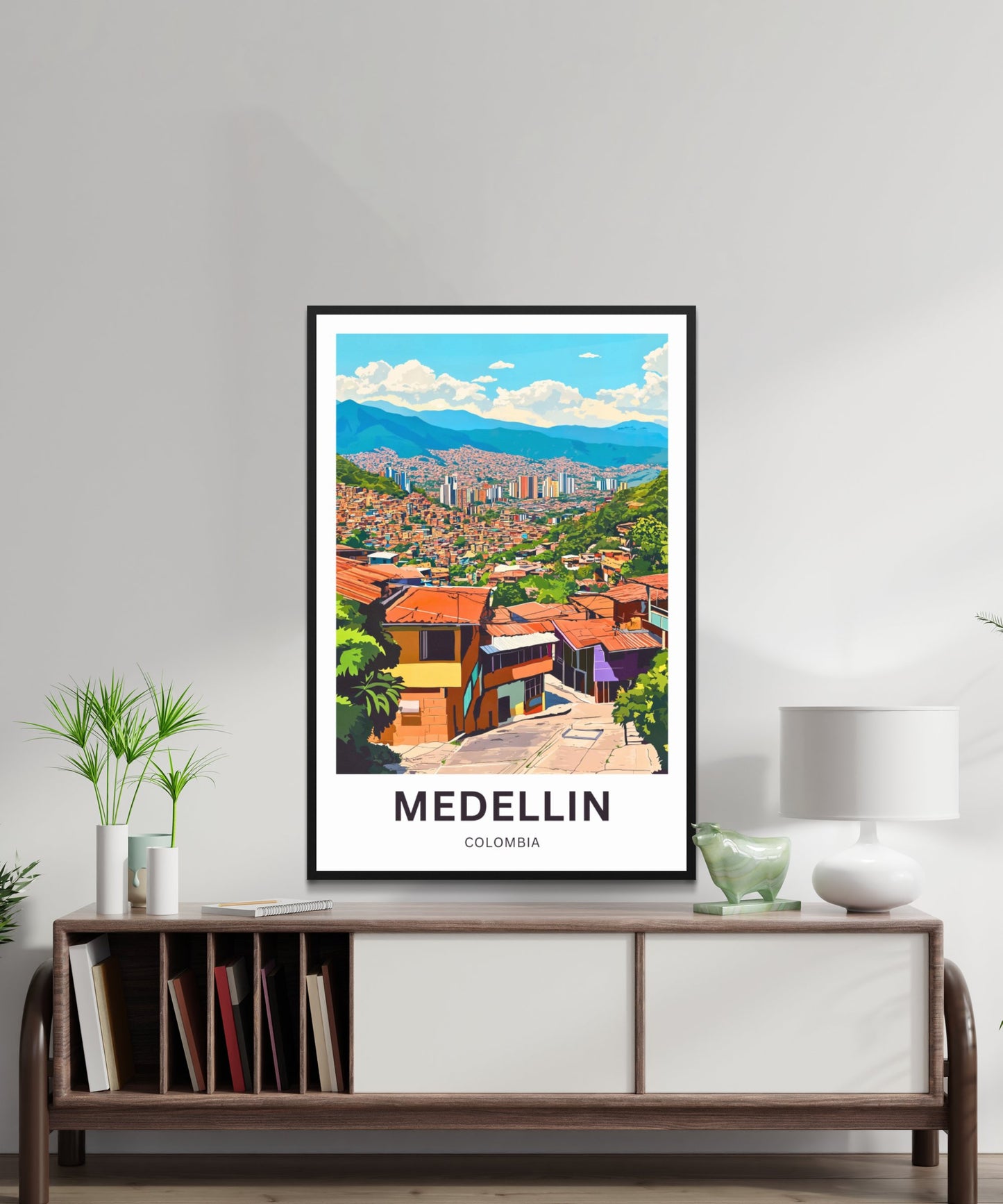 Medellín Travel Poster - A Jewel in the Colombian Mountains