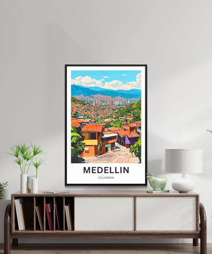 Medellín Travel Poster - A Jewel in the Colombian Mountains