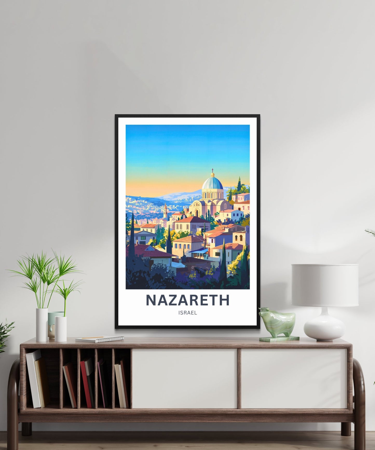 Nazareth Travel Poster - Israel Biblical Historical Site