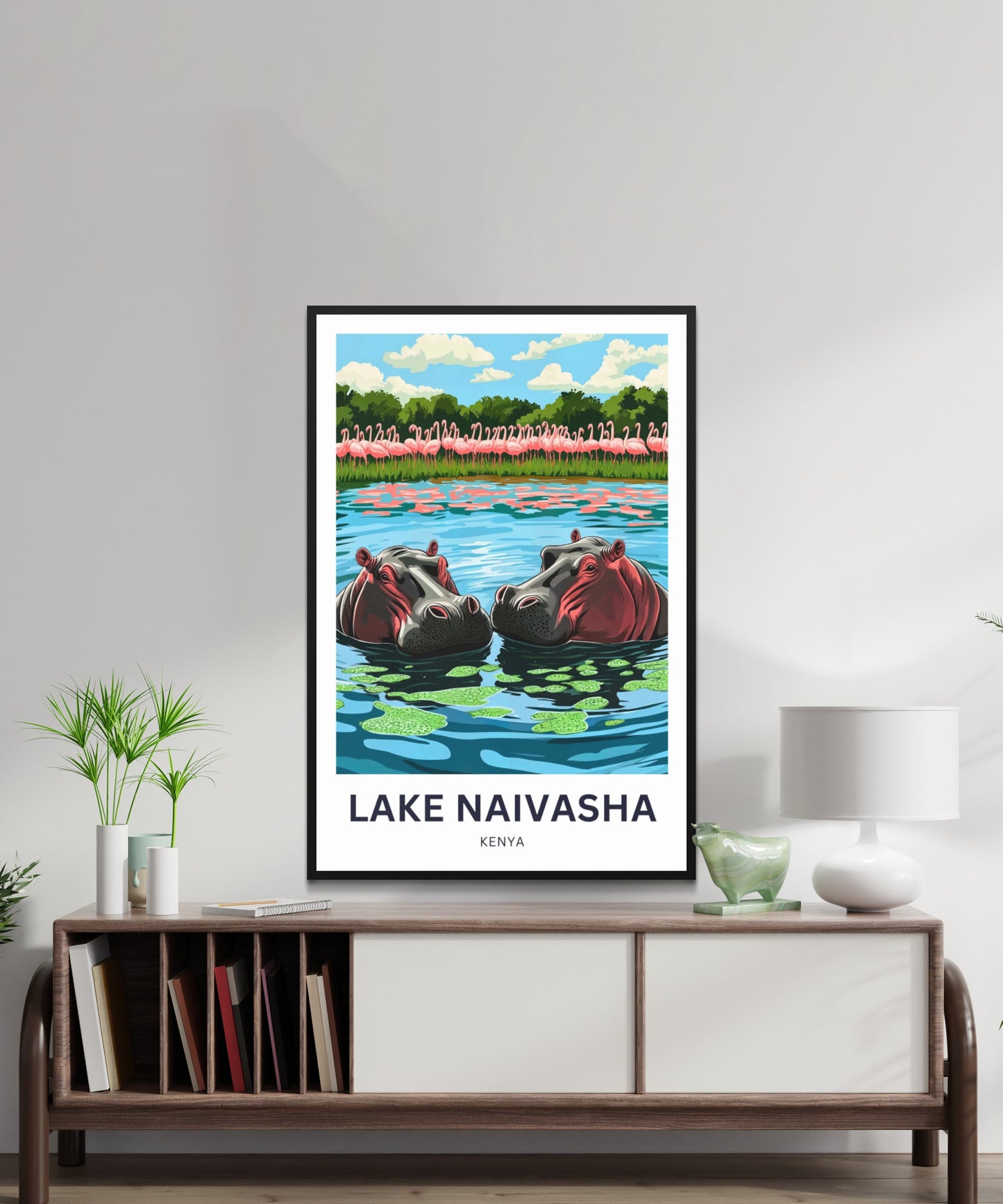 Lake Naivasha Travel Poster - Africa's Gem