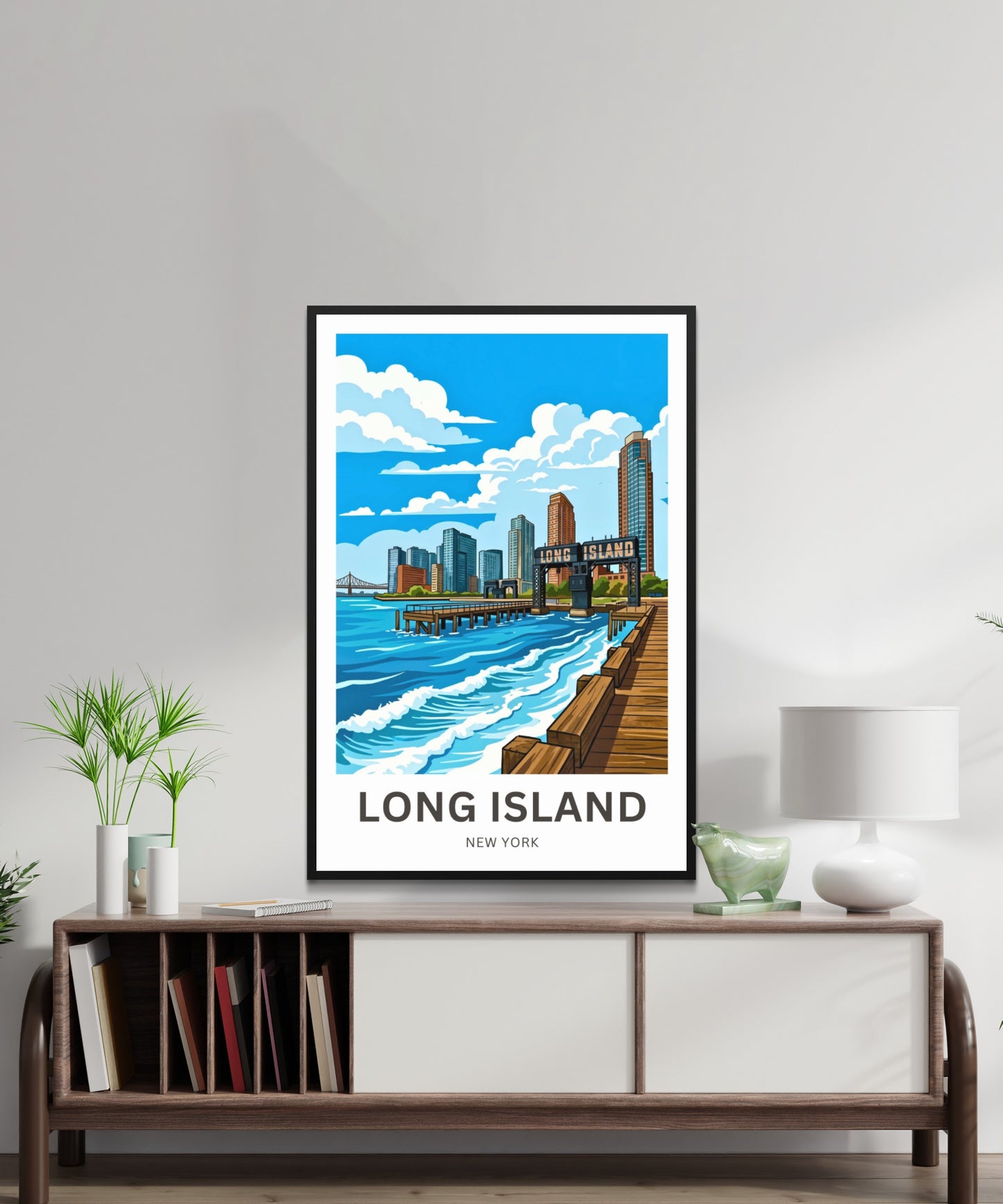 Long Island Travel Poster -  New York Coast Serenity