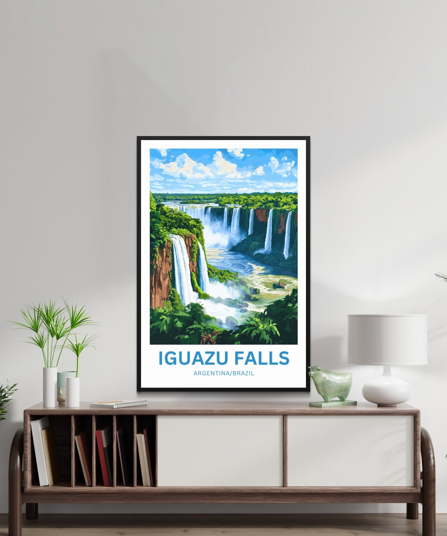 Iguazu Falls Travel Poster - Argentina and Brazil