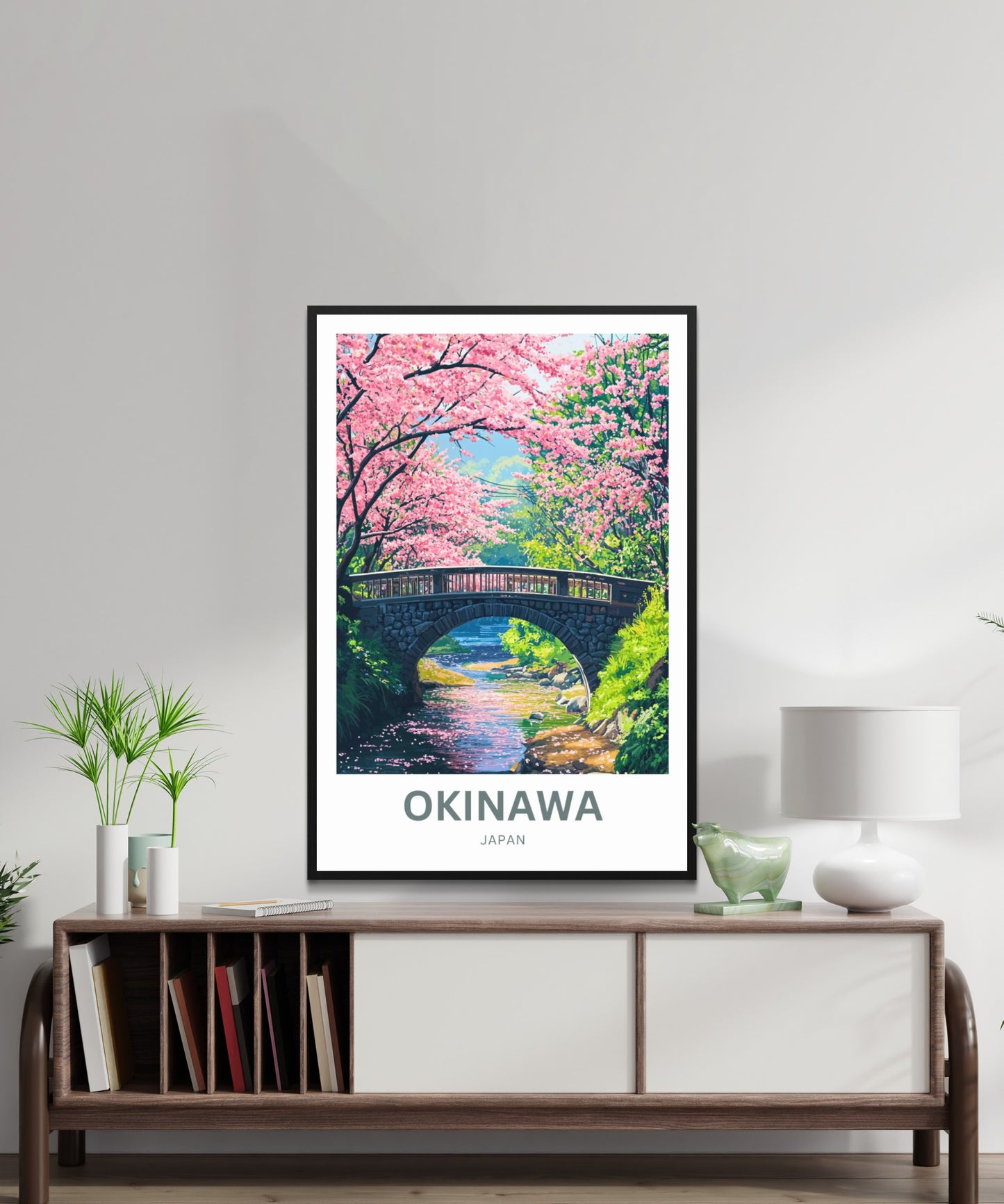 Okinawa Travel Poster  - River of Blossoms
