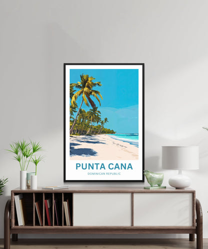 Punta Cana Travel Poster - Breathtaking Beach in Dominican Republic