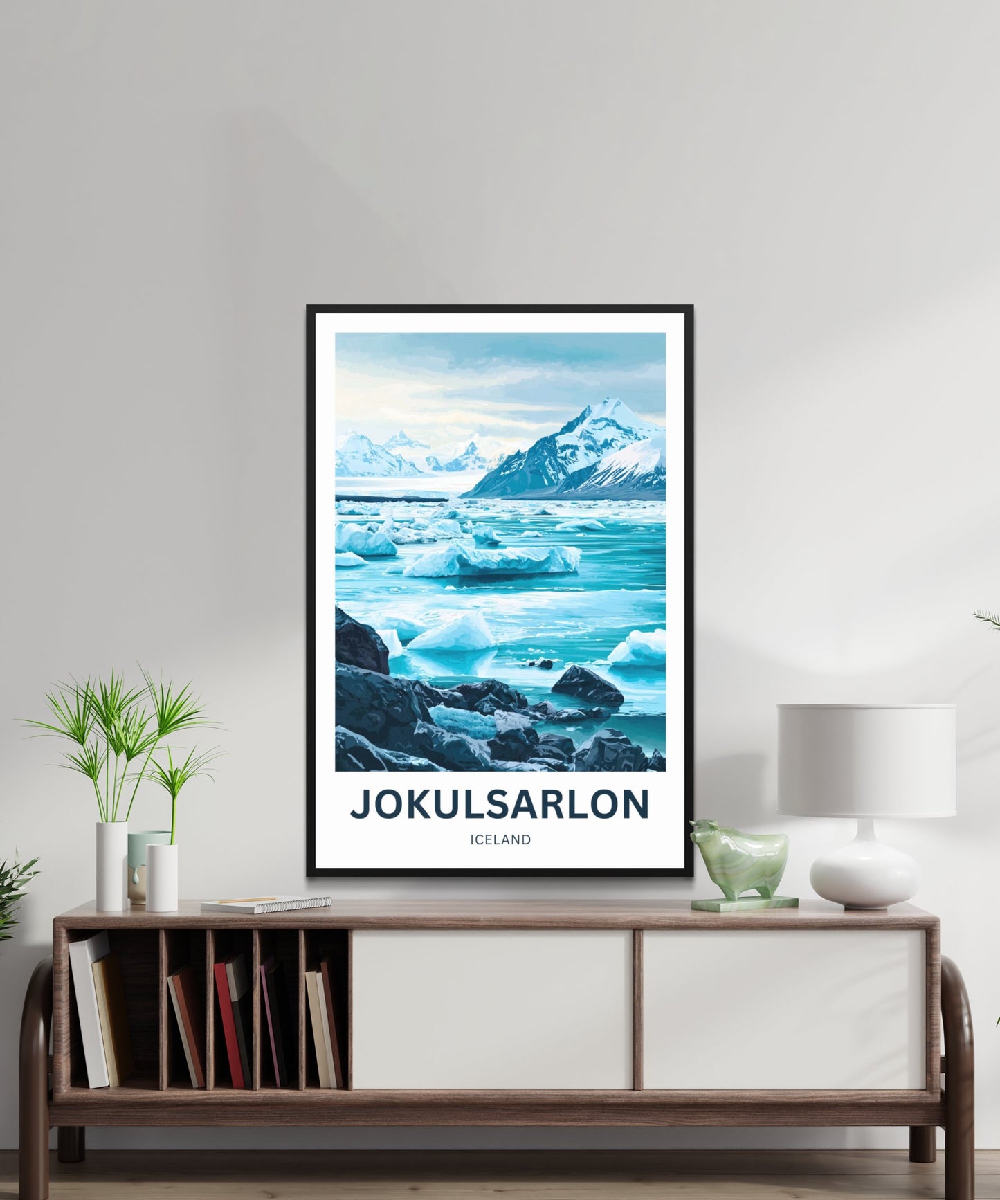 Jökulsárlón Travel Poster - Breathtaking View of Iceland Lagoon