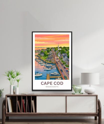 Cape Cod Travel Poster - Wonderful Coastal Sky