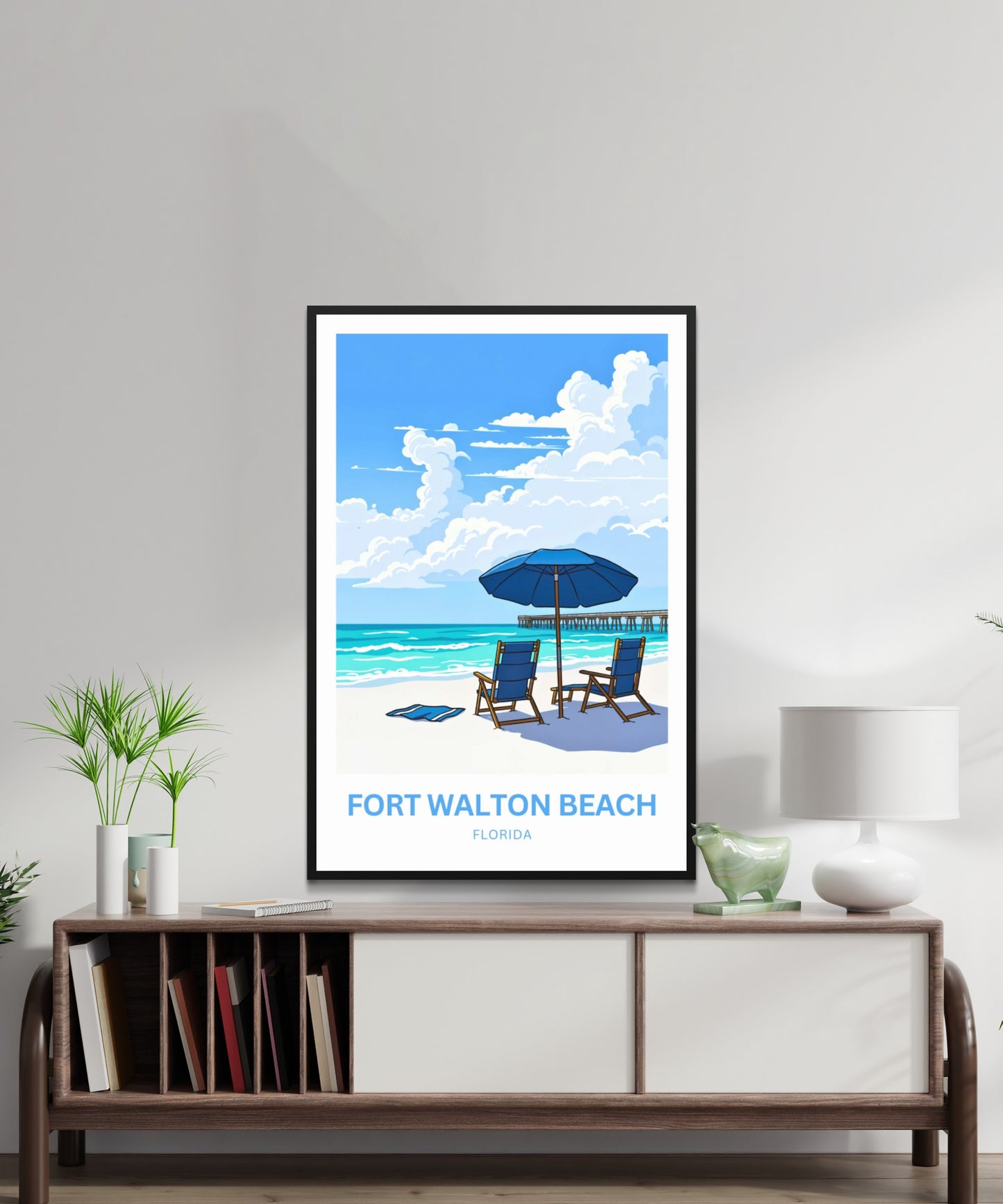Fort Walton Beach Travel Poster - Coastal Paradise Found