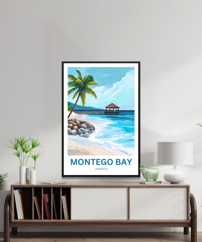 Montego Bay Travel Poster - Jamaica’s Breathtaking Island