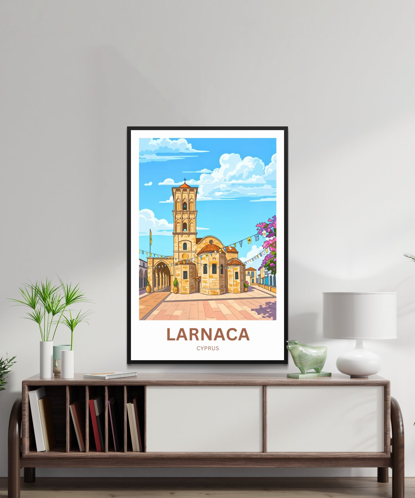 Larnaca Travel Poster - Iconic Church in Cyprus