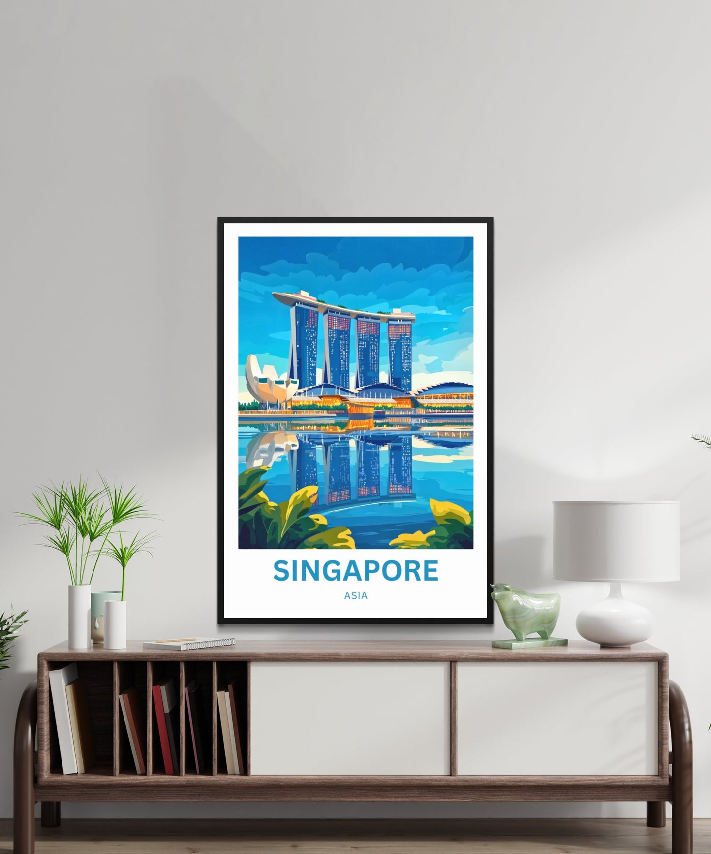 Singapore Travel Poster  - Stunning Marina Bay View