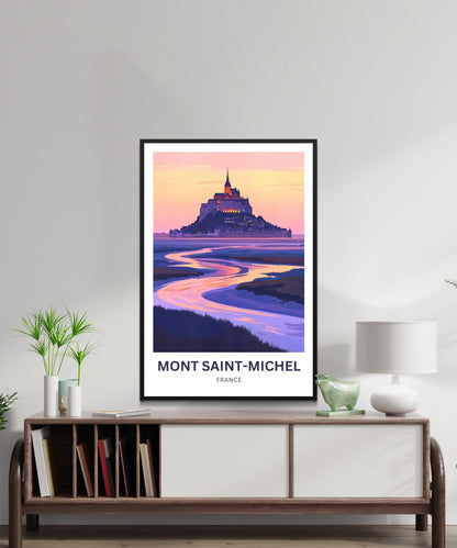 Mont Saint-Michel Travel Poster - Normandy, France