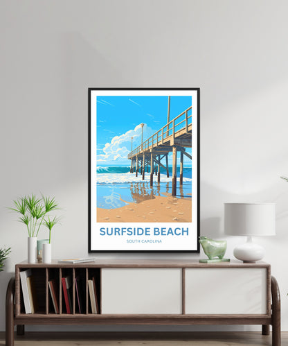 Surfside Beach Travel Poster -  Surfside Beach, SC
