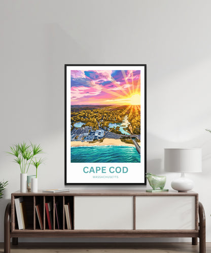 Cape Cod Travel Poster - Breathtaking Sunset
