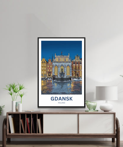 Gdańsk  Travel Poster - Poland