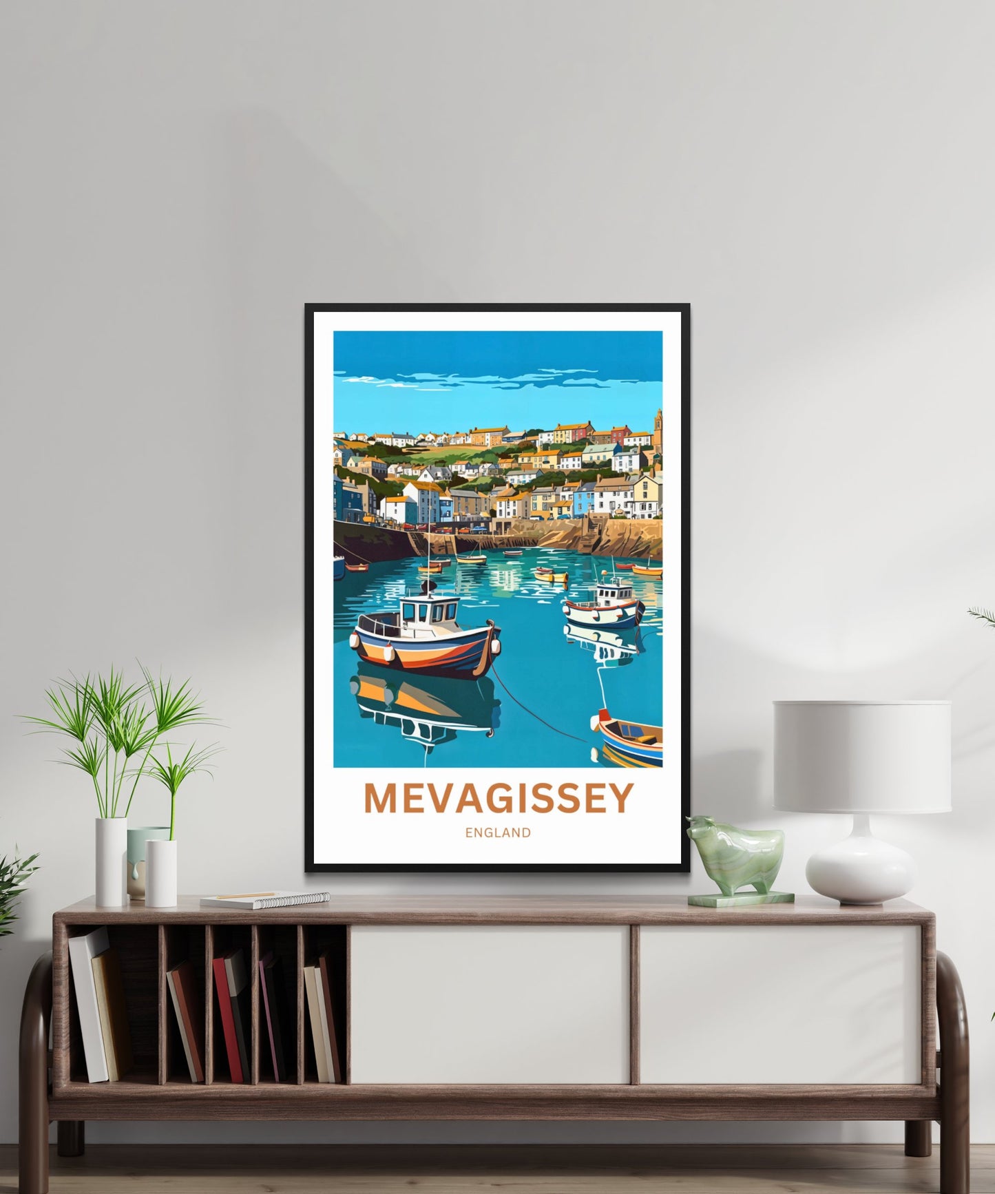 Mevagissey Travel Poster- Coastal Charm