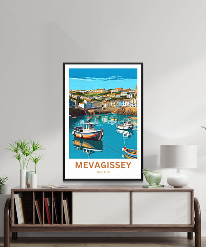 Mevagissey Travel Poster- Coastal Charm