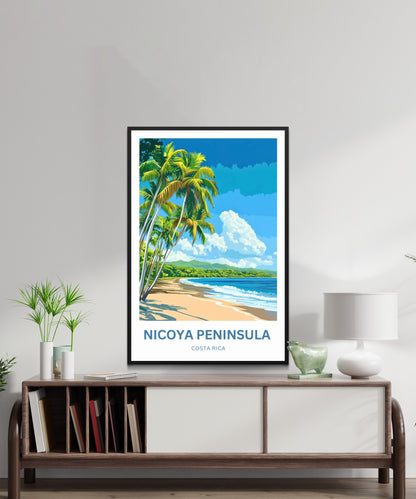Nicoya Peninsula Travel Poster  - Mesmerizing Waters and Natures of Costa Rica