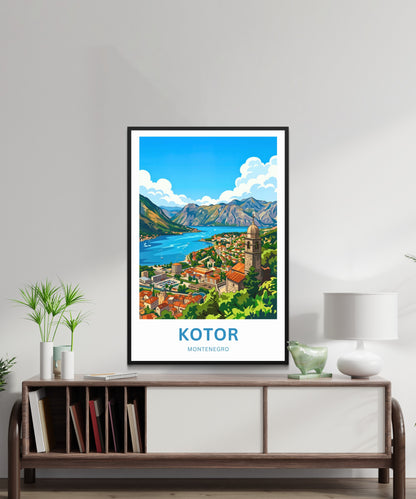 Kotor Travel Poster -   Iconic View