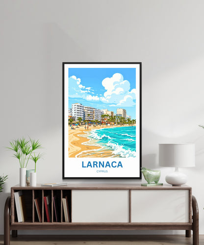 Larnaca Travel Poster - Cyprus Getaway