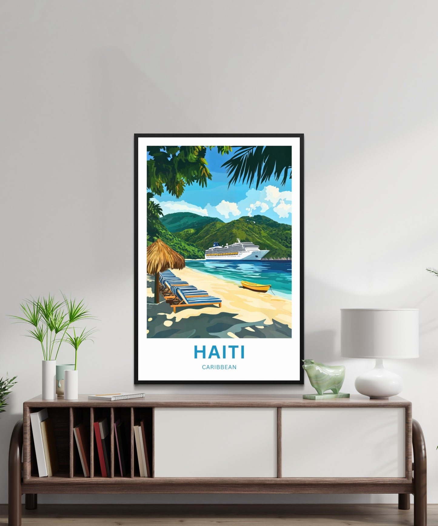 Haiti Travel Poster - Anchored in Paradise