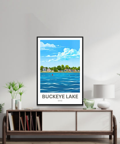 Buckeye Lake Travel Poster -  Midwest Lake Life