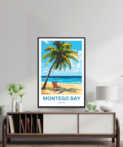 Montego Bay Travel Poster - Jamaica’s Tropical Jewel
