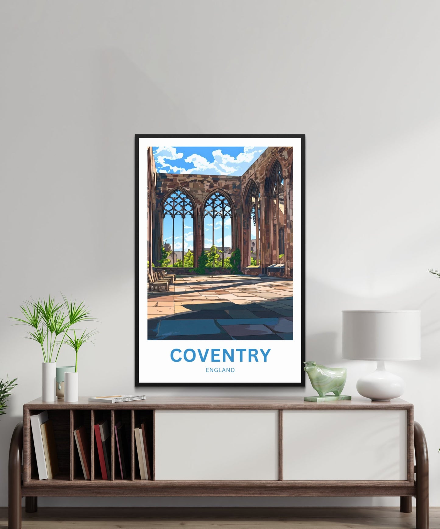 Coventry Travel Poster- Cathedral Inside View