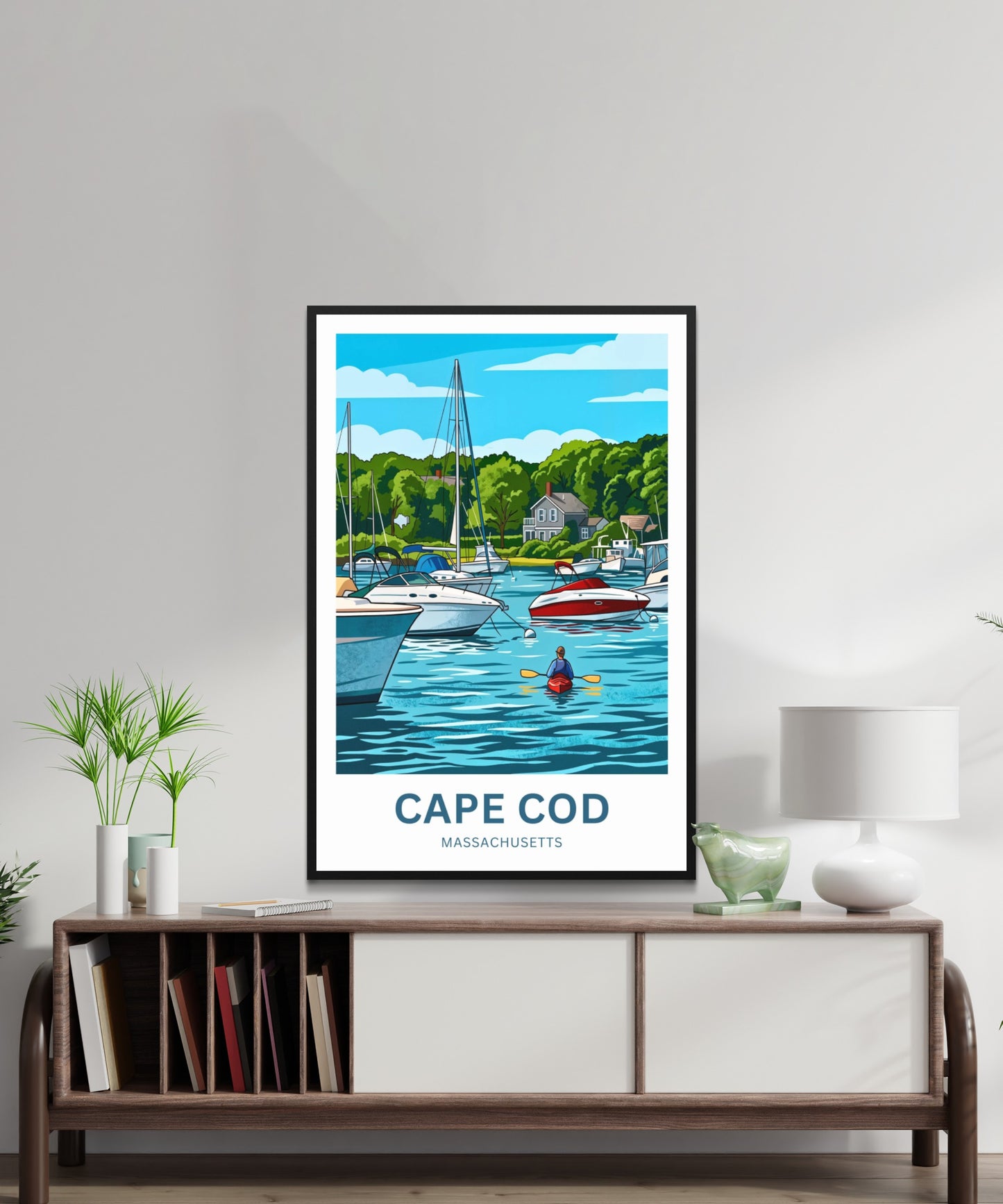 Cape Cod Travel Poster - Sails into Adventure