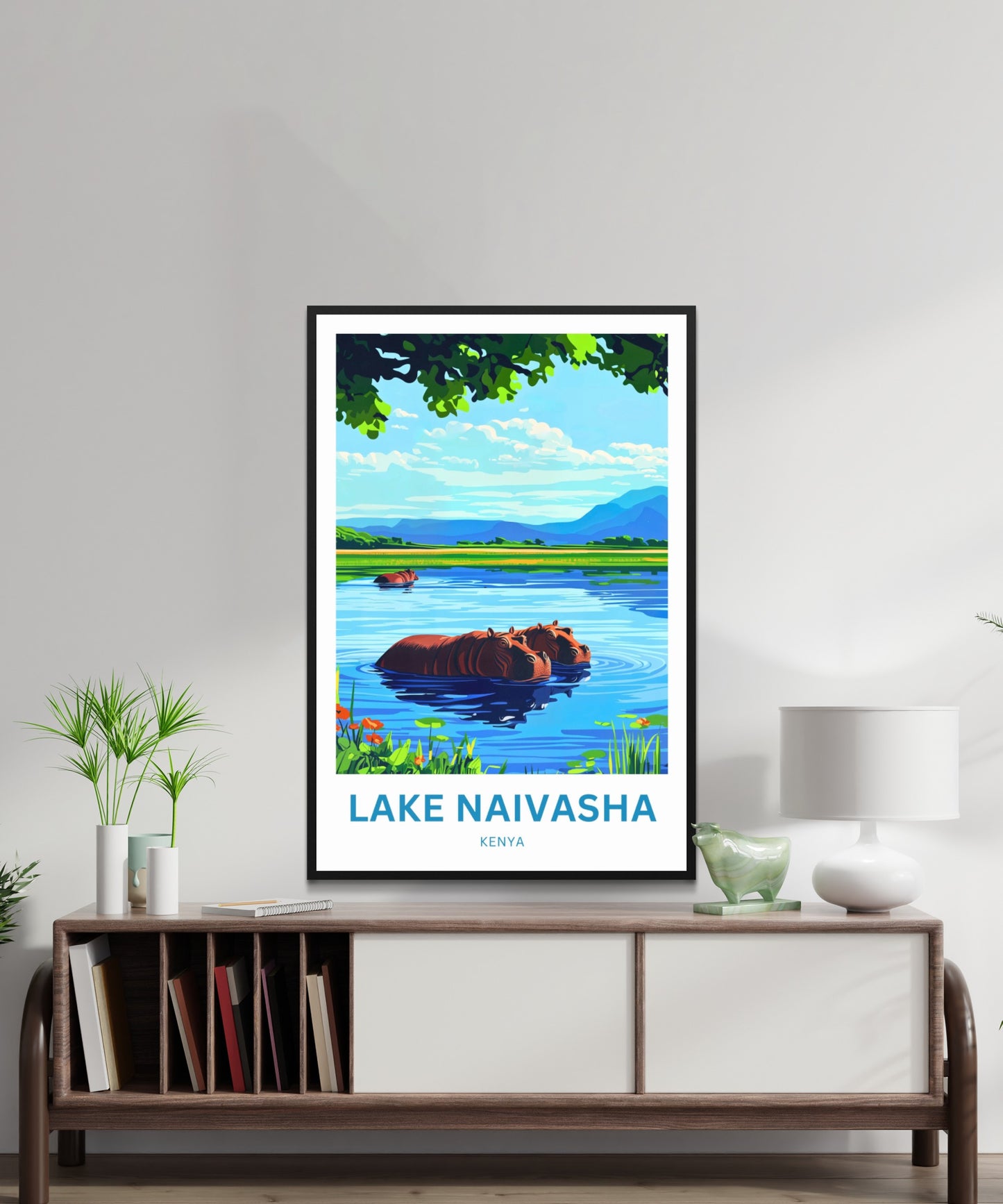 Lake Naivasha Travel Poster - Kenya