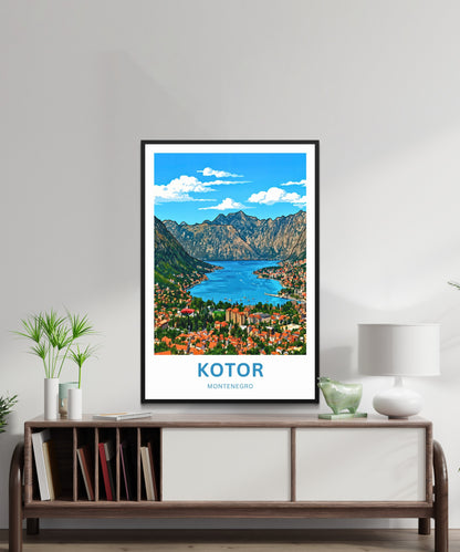 Kotor Travel Poster -   Old Town Montenegro