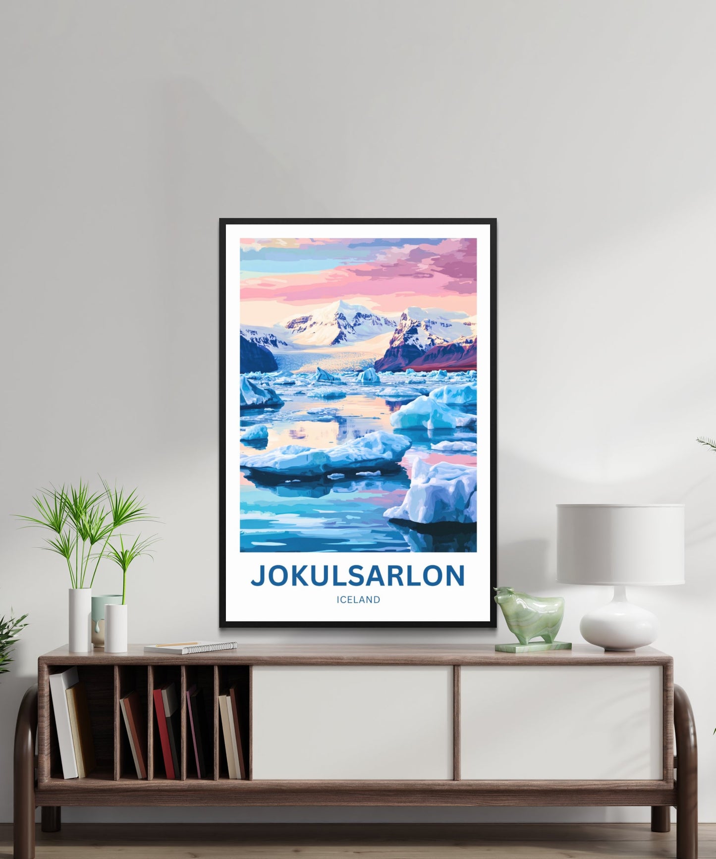 Jökulsárlón Travel Poster - Captivating Landscape of Iceland