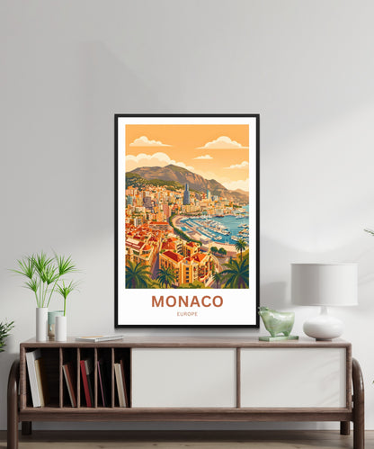 Monaco  Travel Poster - Aerial Elegance