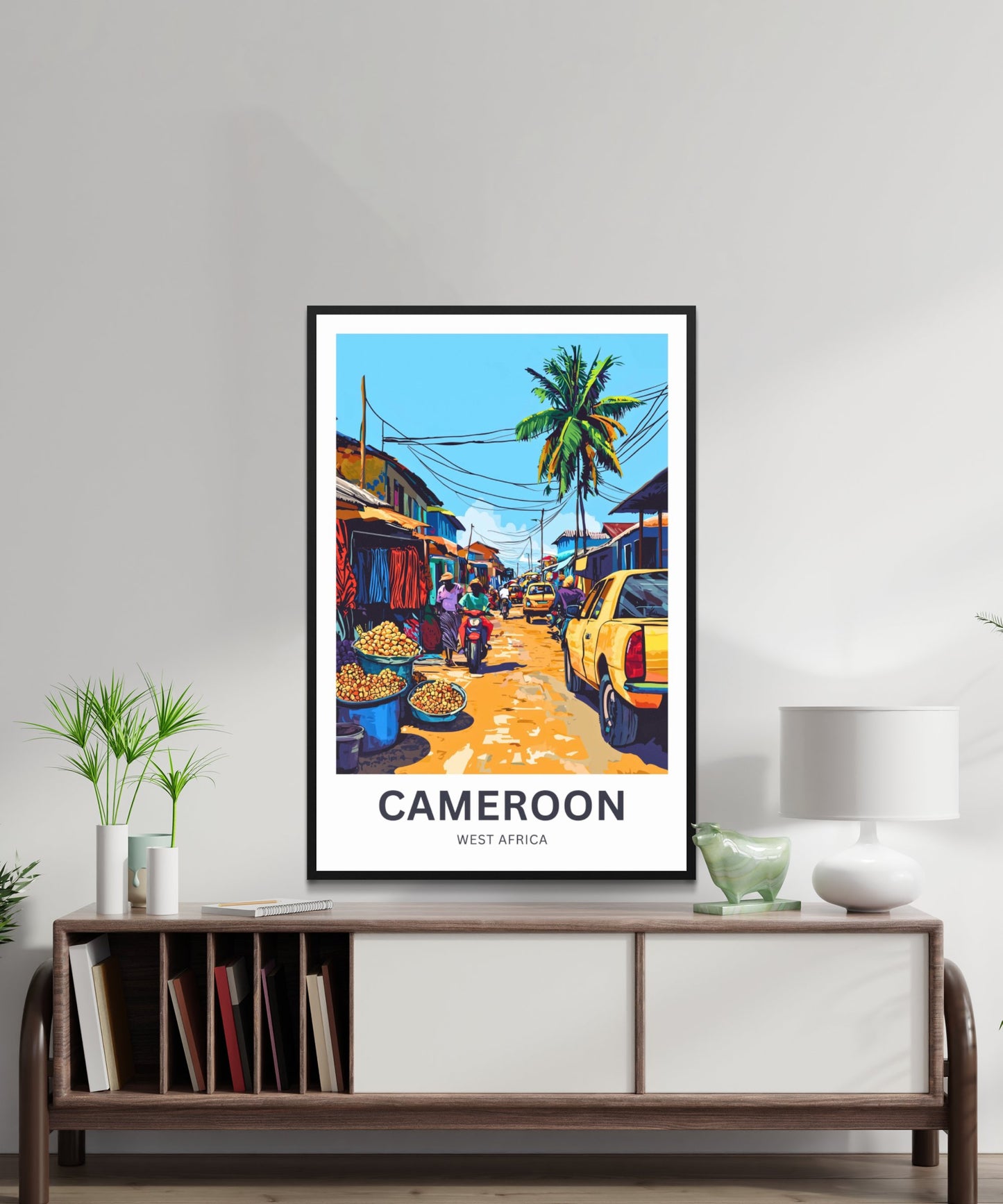 Cameroon Travel Poster - Local Street View