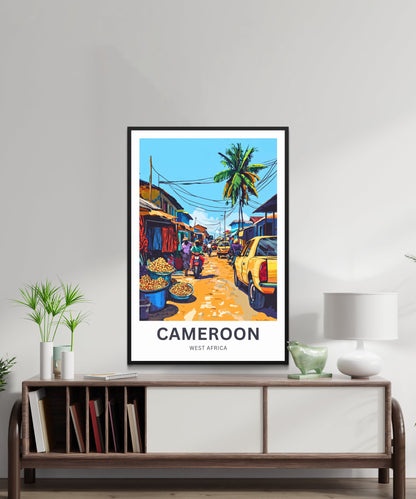 Cameroon Travel Poster - Local Street View