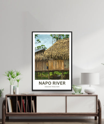 Napo River Travel Poster - Amazon Tributary Life