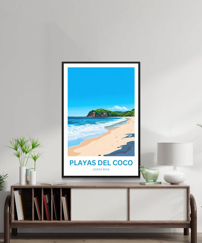 Playas del Coco Travel Poster  - Tropical Paridise in Costa Rica