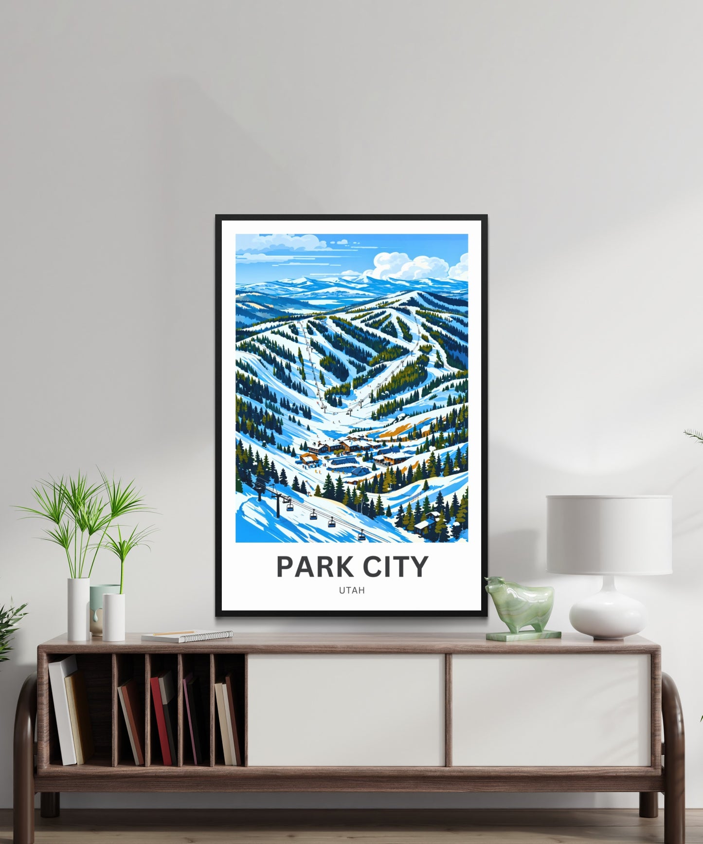 Park City Travel Poster- Stunning Park West Ski View