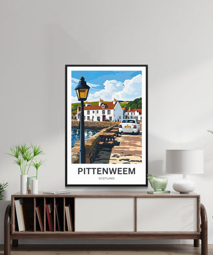 Pittenweem Travel Poster - Captivating Harbor Village