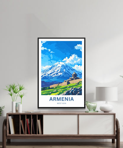 Armenia Travel Poster - Mount Ararat Majesty