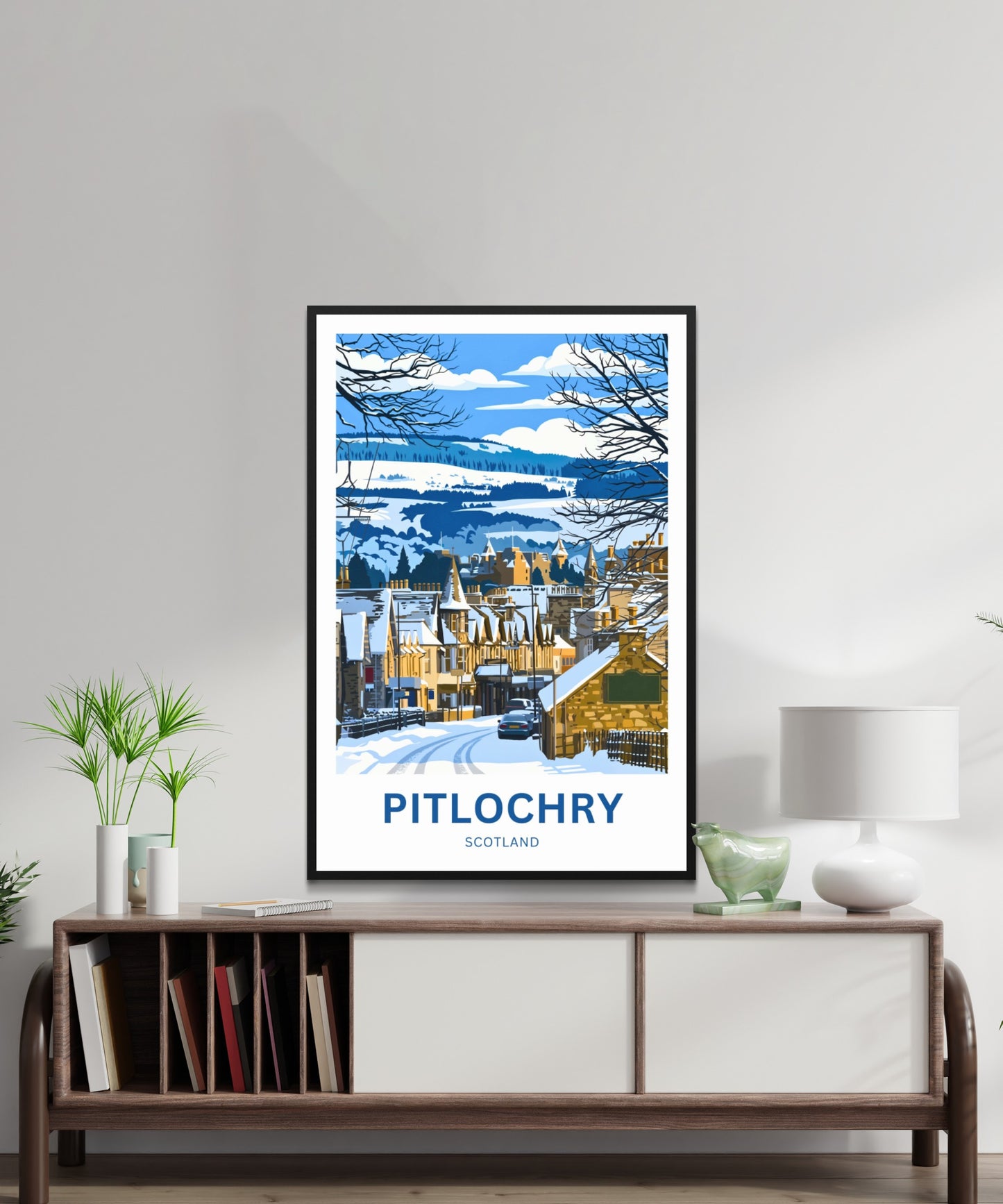 Pitlochry Travel Poster - Scotland Highland Calm