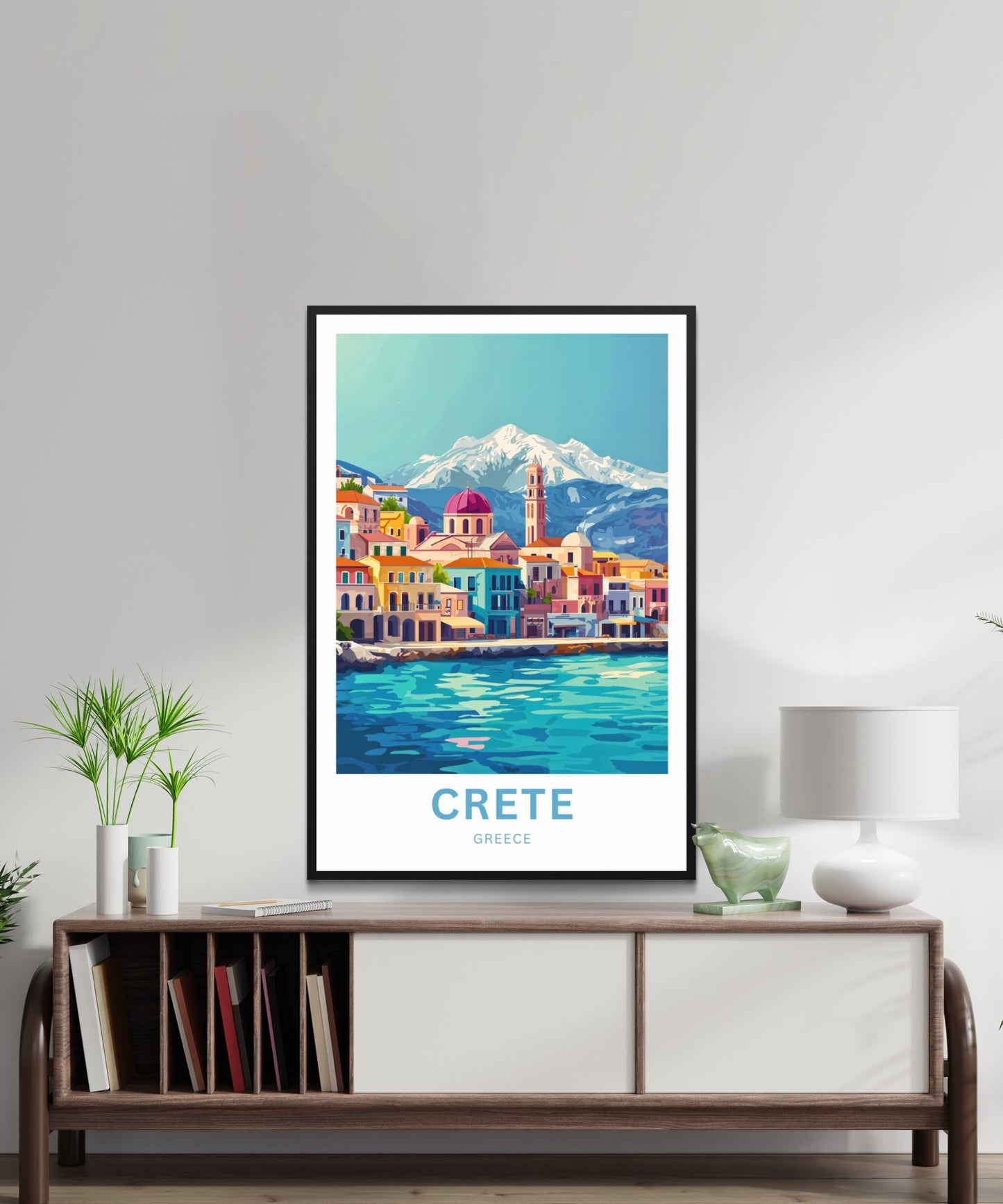 Crete Travel Poster - Chania City in Greece