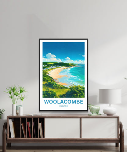 Woolacombe Travel Poster - Beachfront Bliss